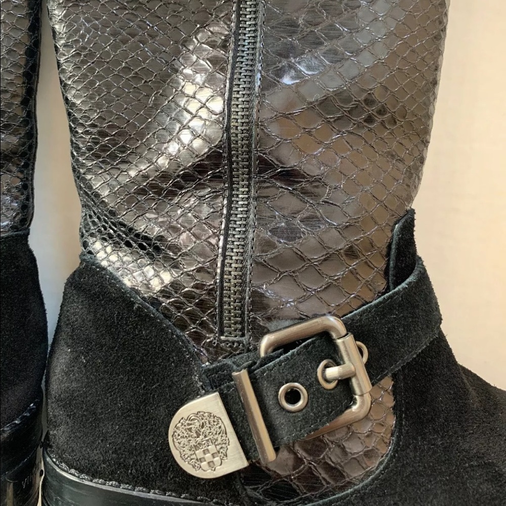 Vince Camuto Witty Leather Boots Booties Black 8 View 3